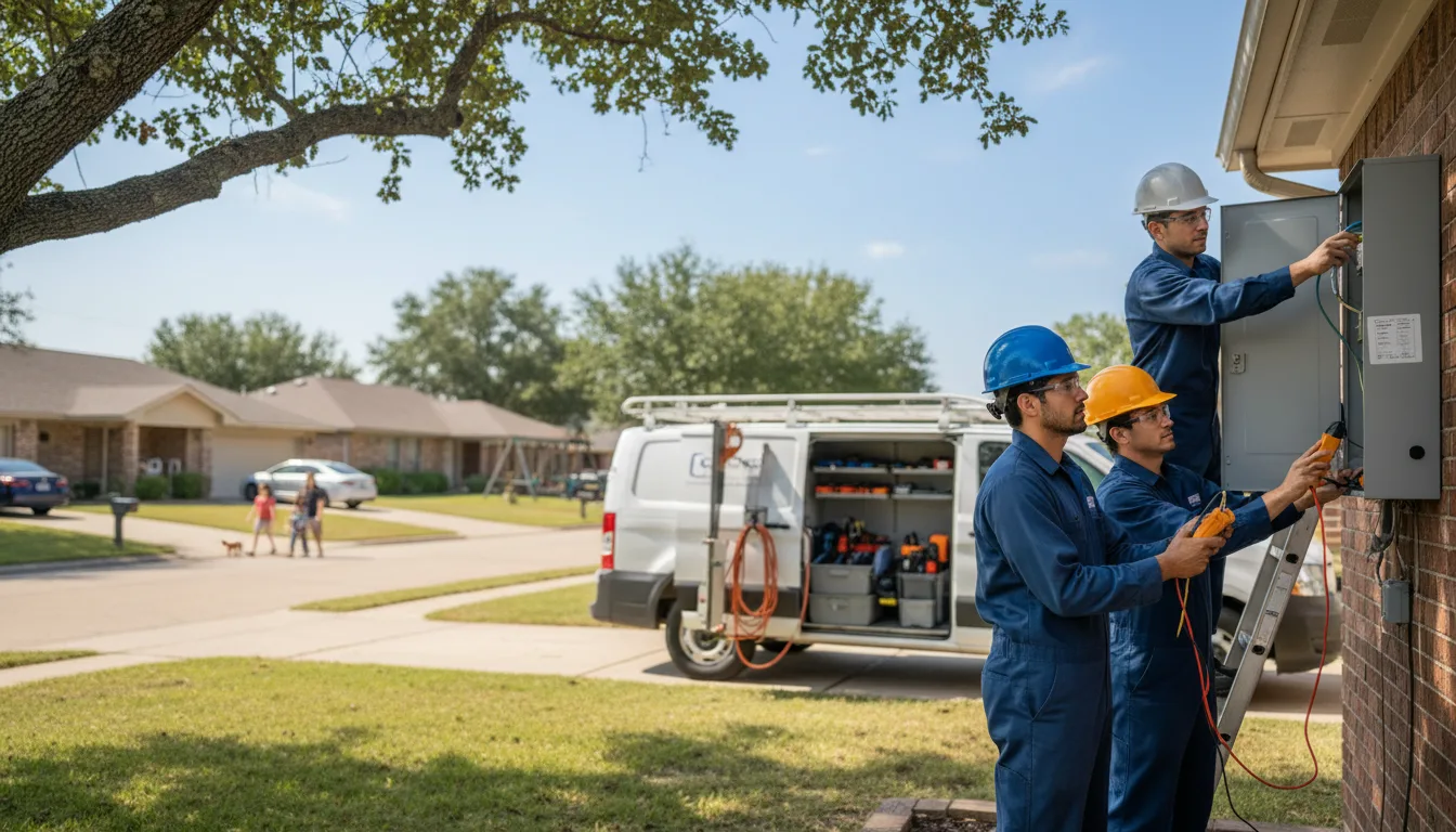 Certified electrician providing emergency electrical services in Whitesboro, TX